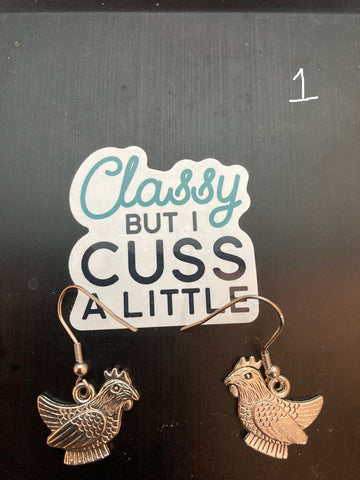 Chicken Earrings Galore!