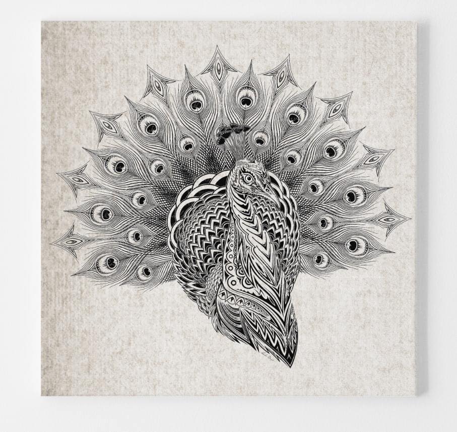 Tribal Peacock - Canvas Art