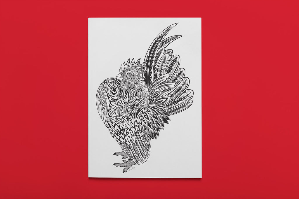 Tribal Serama Rooster