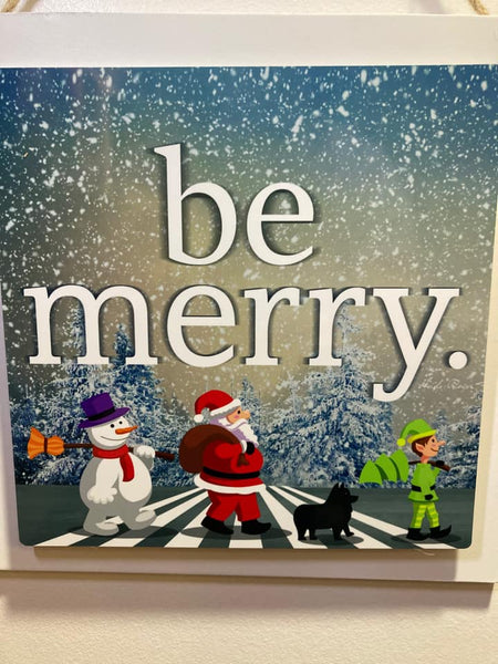 Limited Edition "Be Merry" Rustic Wooden Sign