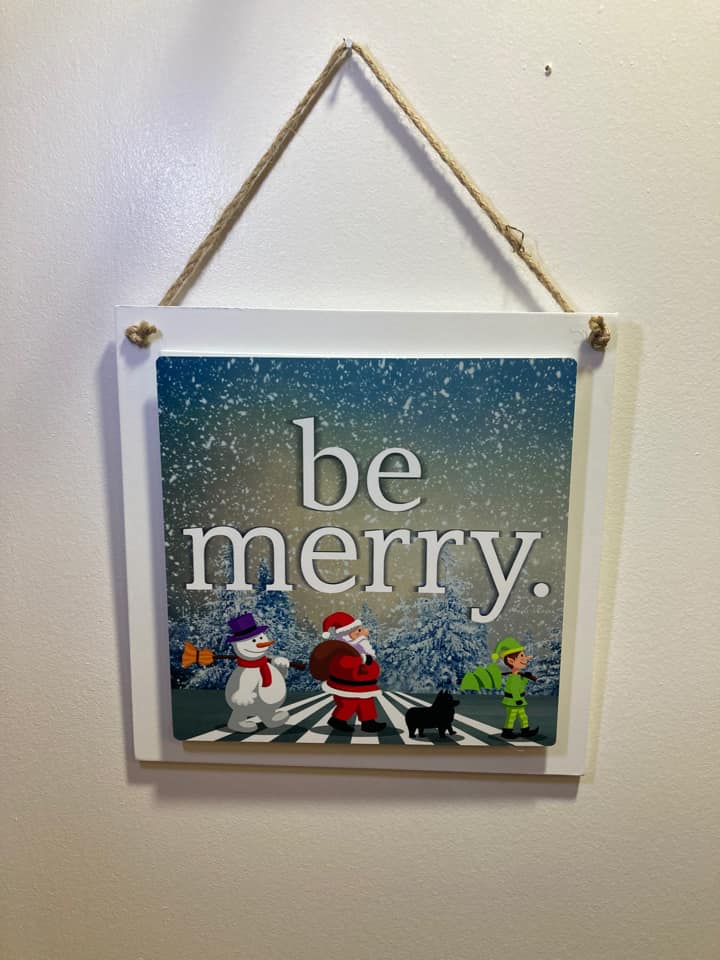 Limited Edition "Be Merry" Rustic Wooden Sign