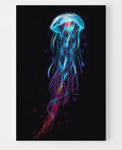 Floating Colorful Jellyfish