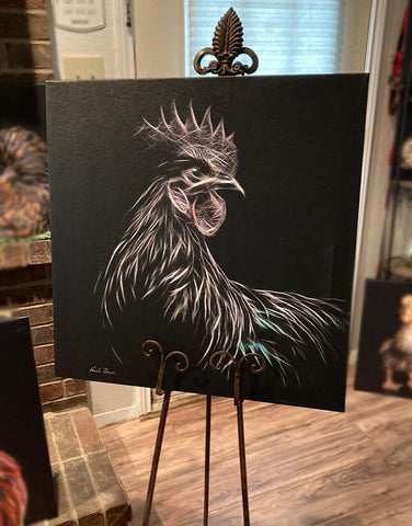 Ayam Cemani Rooster