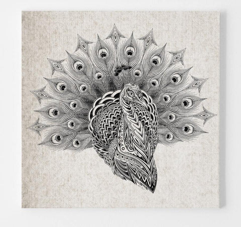 Tribal Peacock - Canvas Art