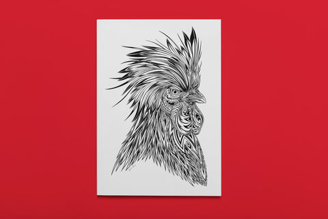 Tribal Polish Rooster