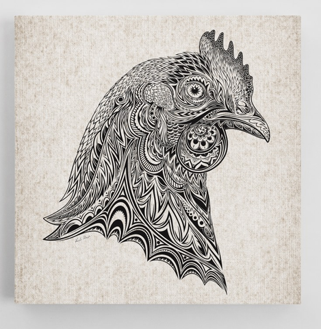 Tribal Hen - Canvas Art