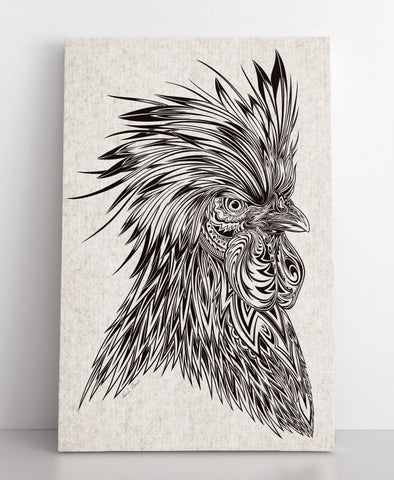 Tribal Polish Rooster - Canvas Art