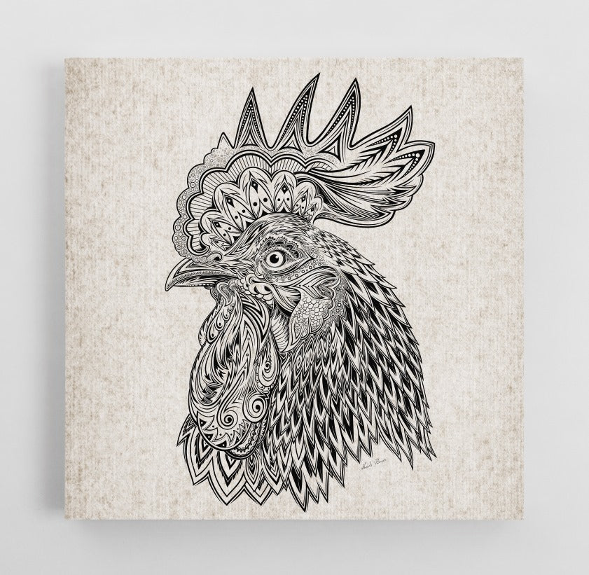 Tribal Rooster - Canvas Art